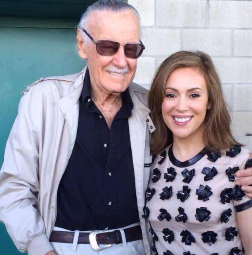 Alyssa Milano with Stan Lee