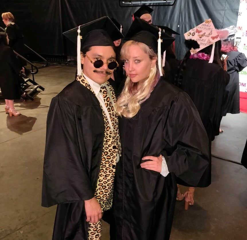 Amanda Bynes on graduation day