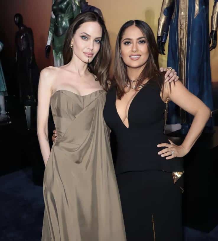 Angelina Jolie with Salma Hayek