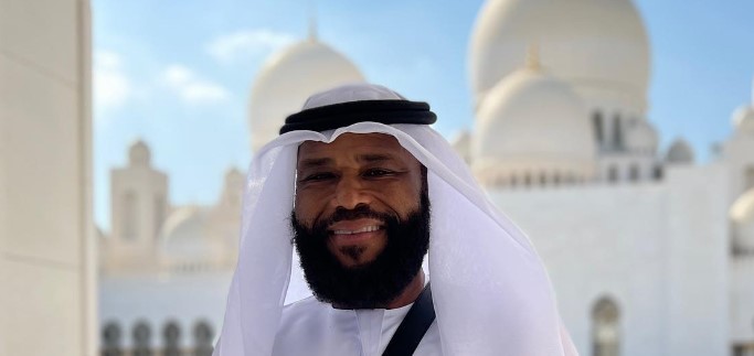 Anthony Anderson in Grand Mosque, Abu Dhabi