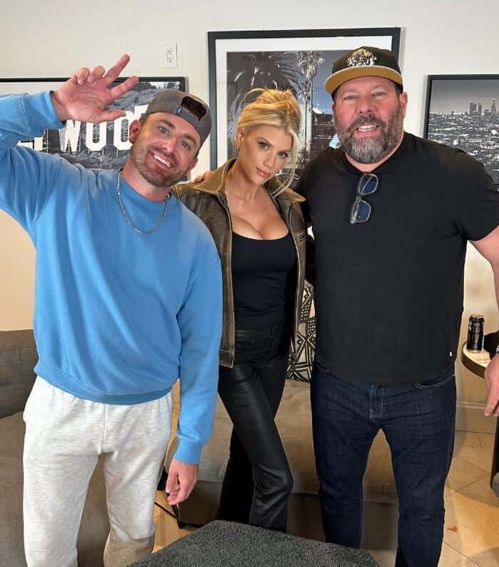 Bob Menery with Charlotte McKinney and Bert Kreischer