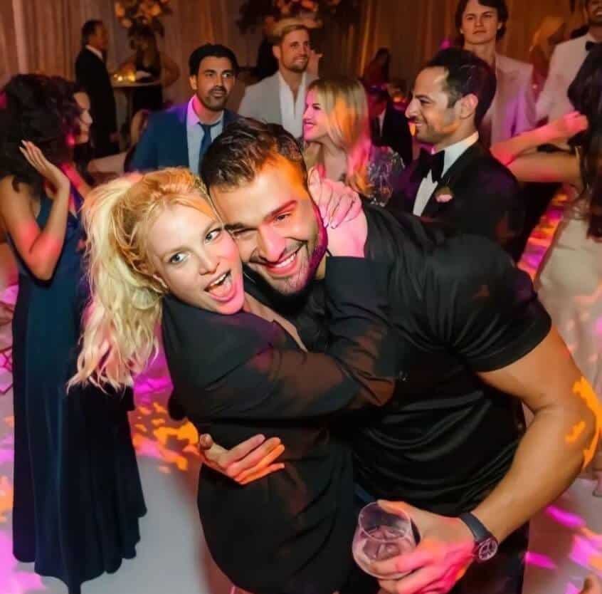 Britney Spears with husband Sam Asghari