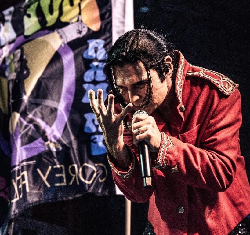 Corey Feldman performing live on stage in 2022