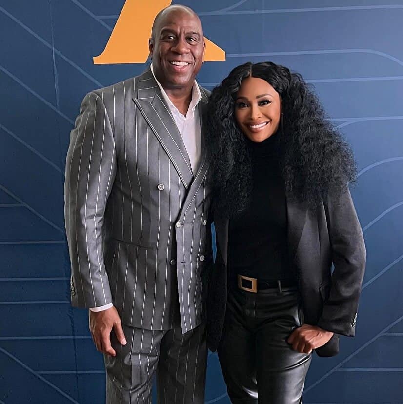 Cynthia Bailey with Earvin Magic Johnson