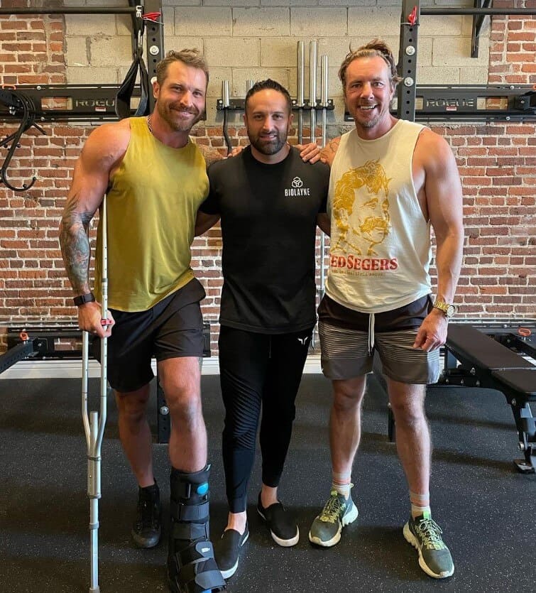 Dax Shepard with Layne Norton and Charlie Curtis