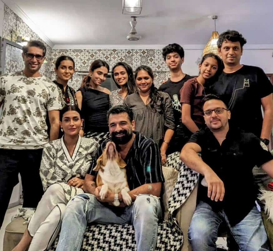 Eijaz Khan with family and friends