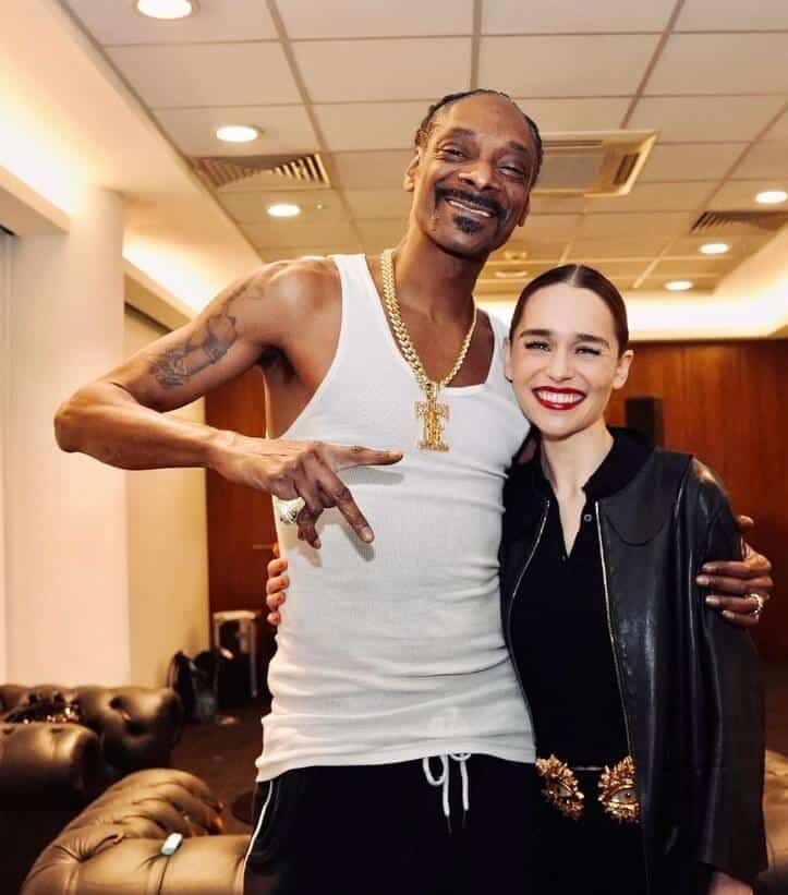 Emilia Clarke with Snoop Dogg