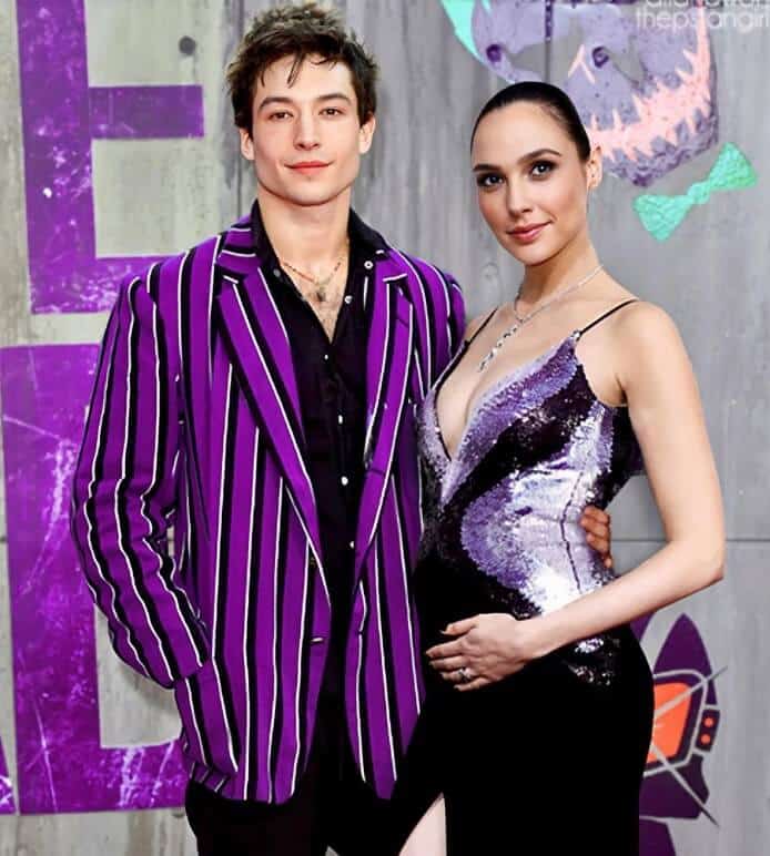 Ezra Miller with Gal Gadot