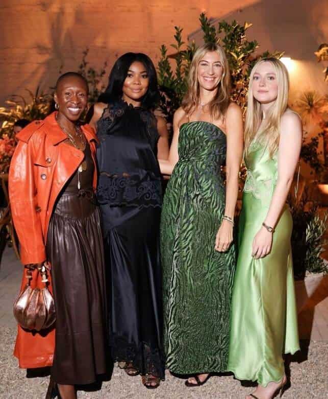 Gabrielle Union with Ulla Johnson and Dakota Fanning