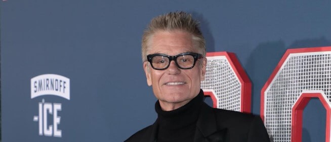 Harry Hamlin celebrating the premiere of 80 For Brady