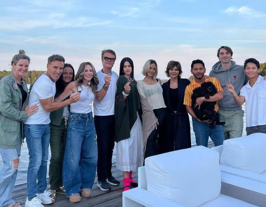 Harry Hamlin with friends and family