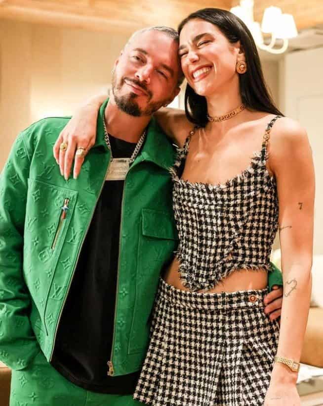 J Balvin with DUA LIPA