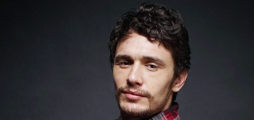 James Franco posing for cover photo