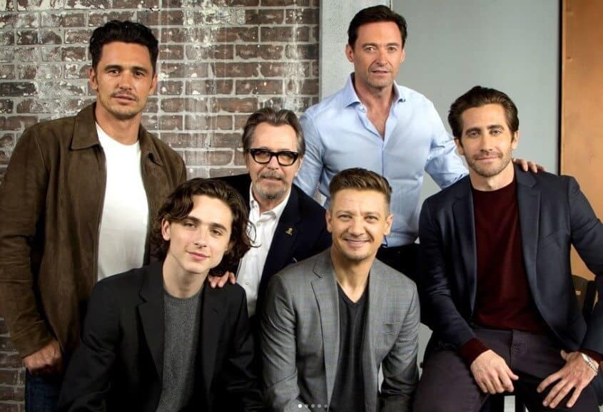 James Franco with The Envelopes lead actors