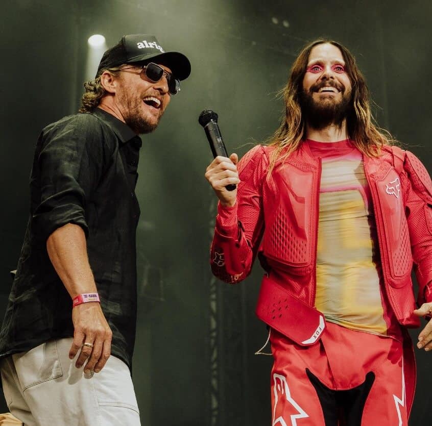 Jared Leto live on stage with Matthew McConaughey