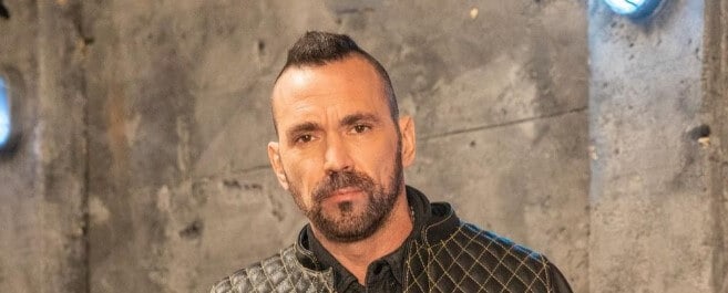Jason David Frank on set of WHITE DRAGON