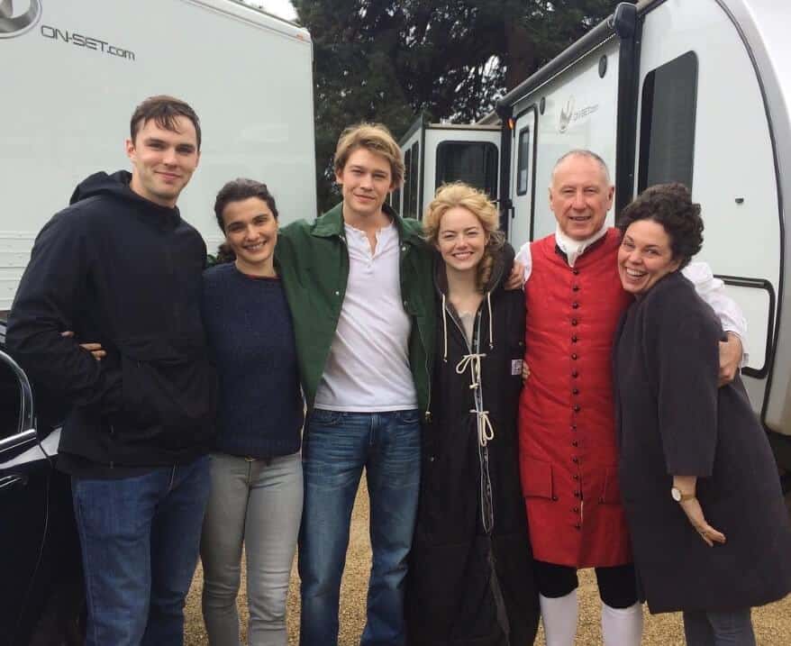 Joe Alwyn with friends and family