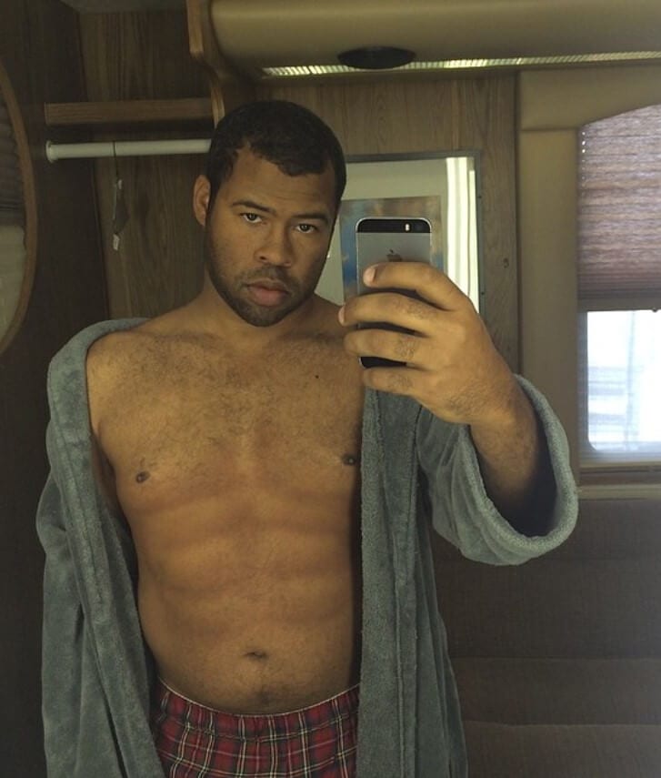 Jordan Peele taking bathroom selfie