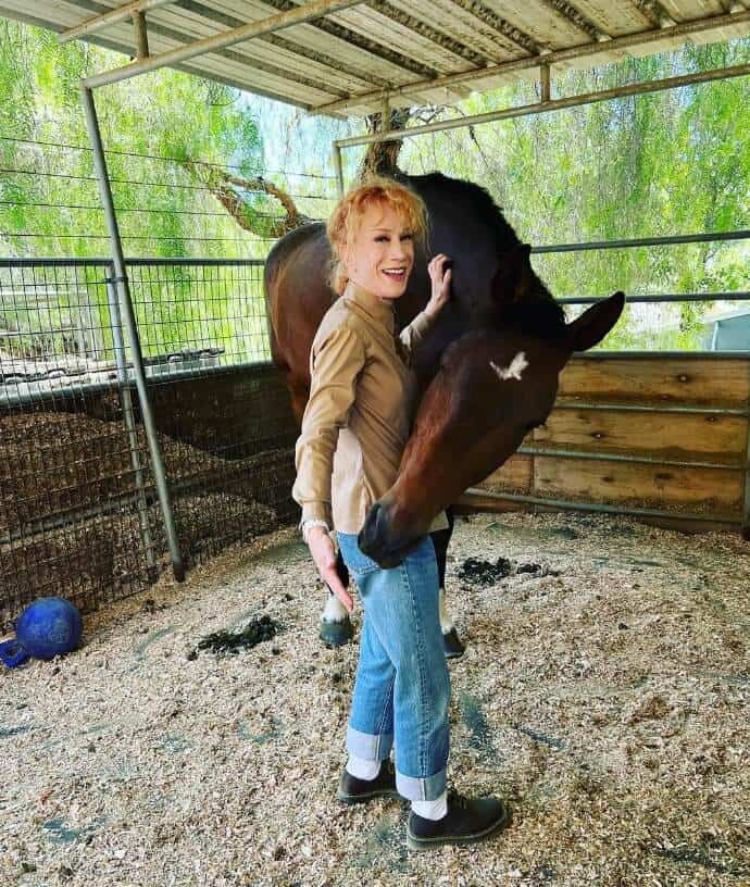 Kathy Griffin at Whitney Cummings ranch