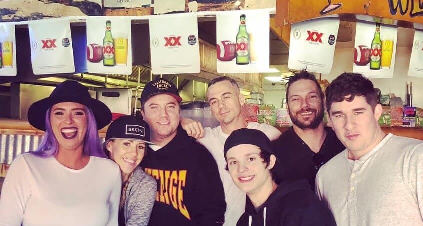 Kevin Federline with friends and family