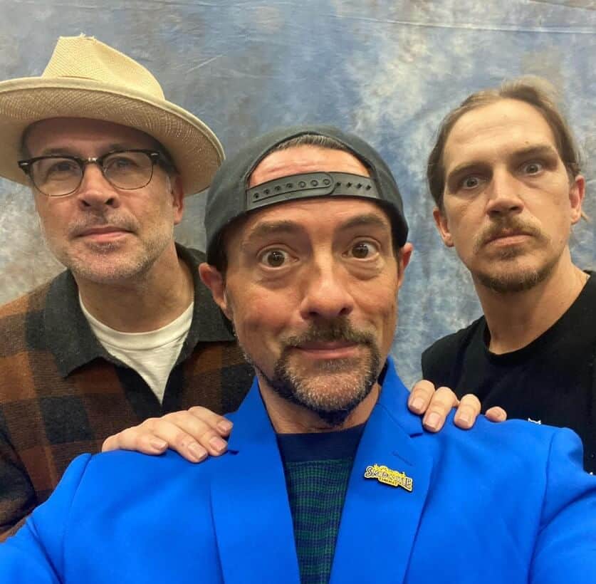 Kevin Smith with Jay Mewes and Jason Lee