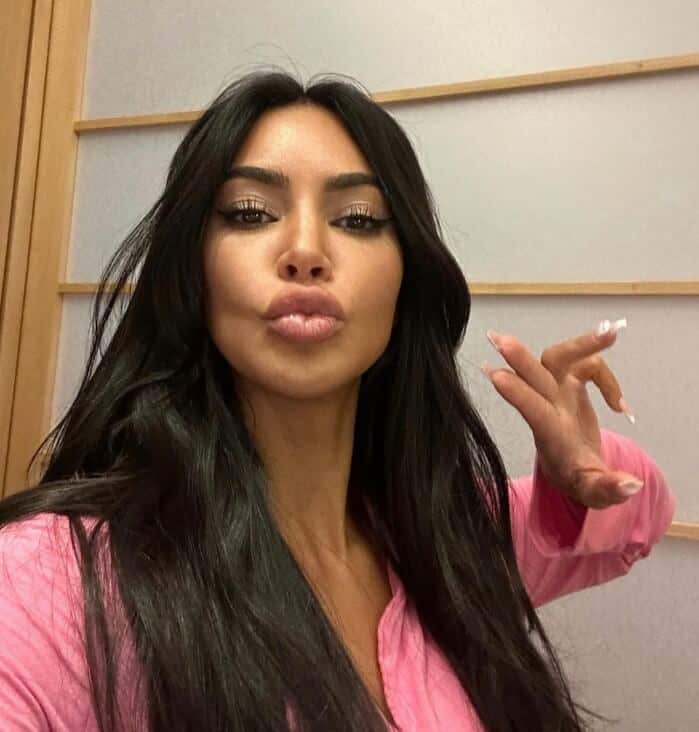 Kim Kardashian taking a selfie