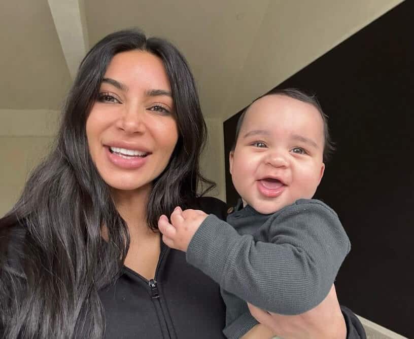 Kim Kardashian with baby Tatum