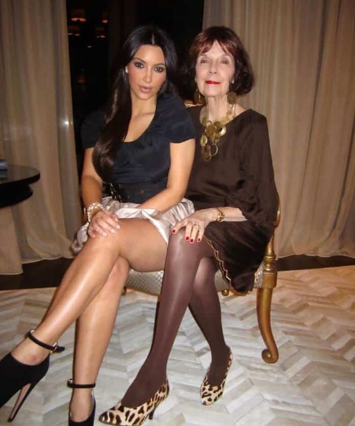 Kim Kardashian with her grandmother