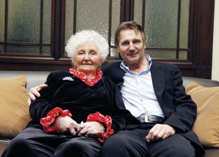 Liam Neeson with his mother