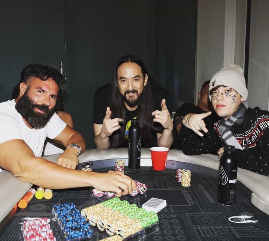 Lil Xan with Dan Bilzerian and Steve Aoki