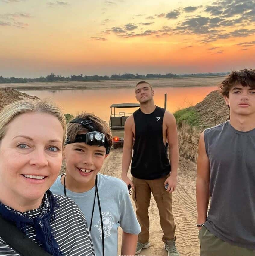 Melissa Joan Hart Enjoying sunsets in Zambia