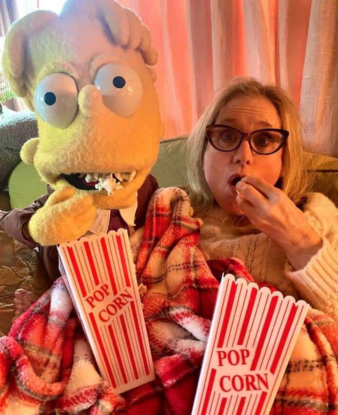 Nancy Cartwright watching movie