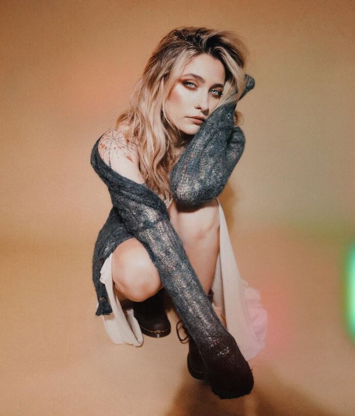 Paris Jackson posing for photoshoot