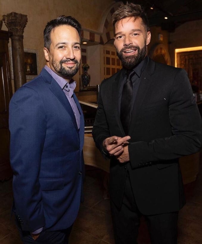 Ricky Martin with Lin Manuel Miranda