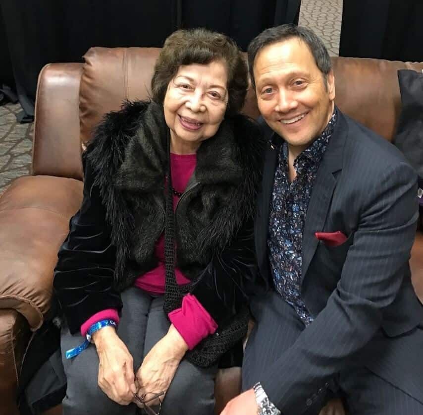 Rob Schneider with Filipina mother