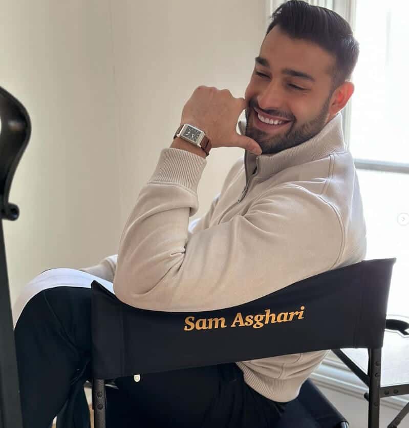 Sam Asghari on Film Set