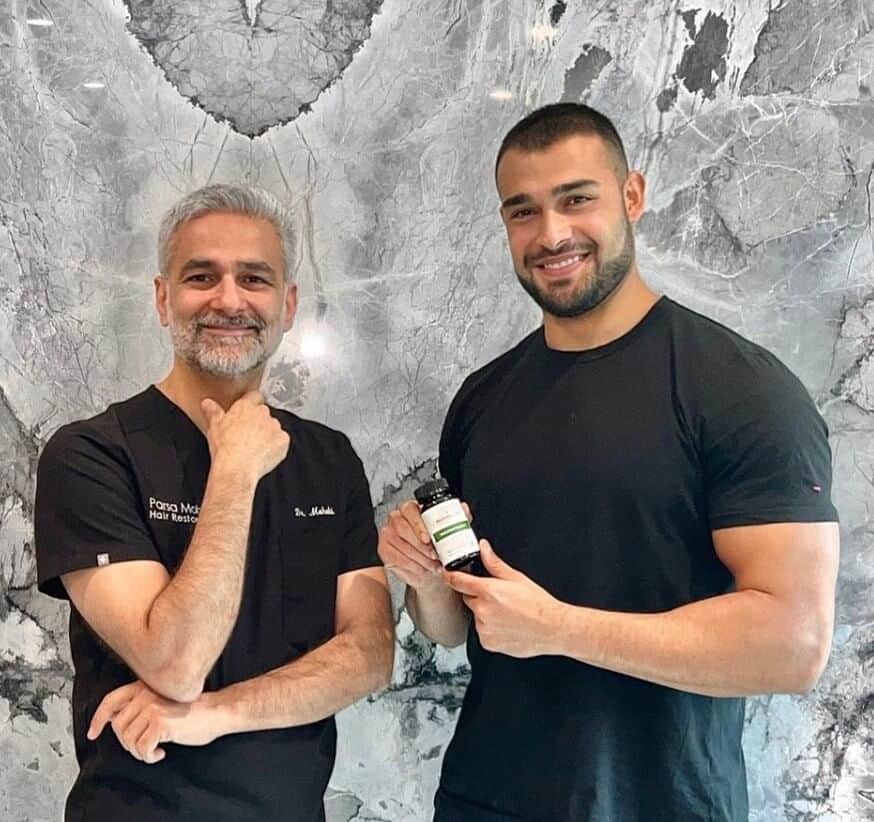 Sam Asghari with Dr. Mohebi