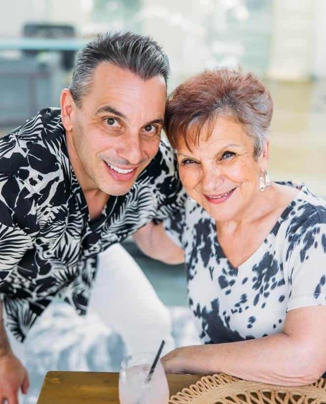 Sebastian Maniscalco with his mama