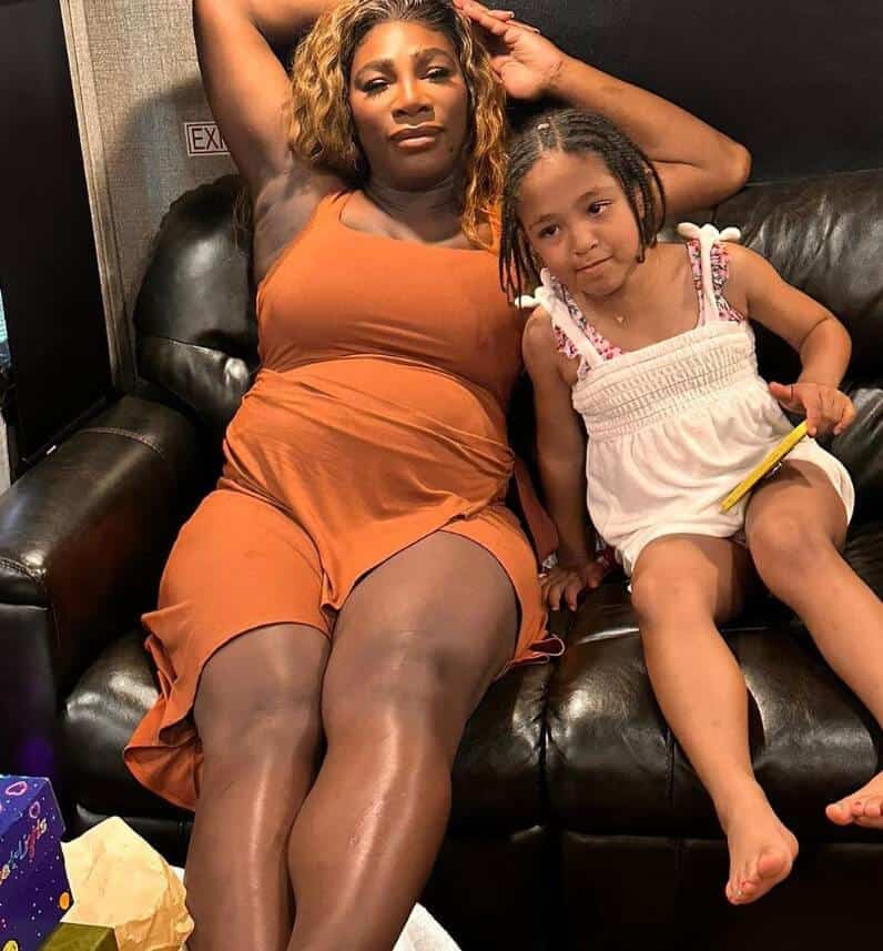 Serena Williams with Alexis Olympia Ohanian Jr