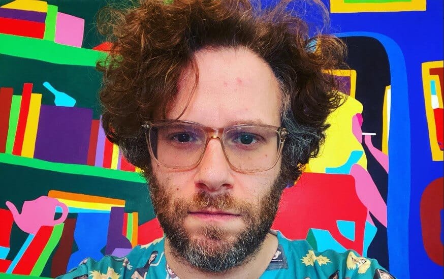 Seth Rogen homeless look