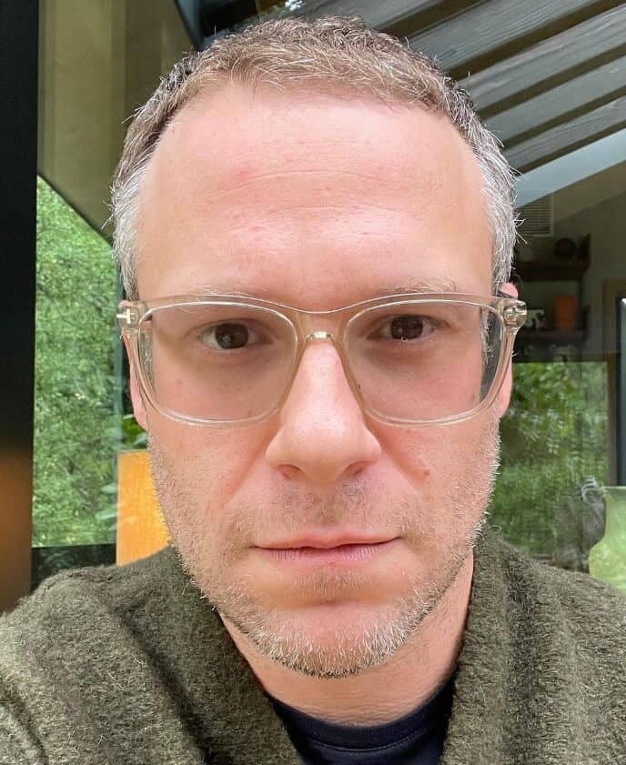 Seth Rogen new haircut selfie