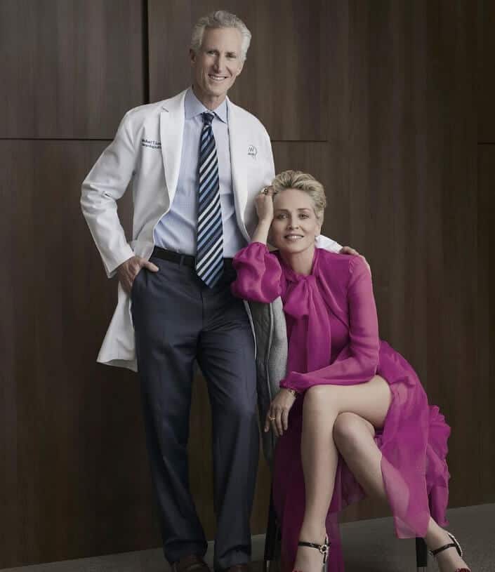 Sharon Stone with Michael T. Lawton MD