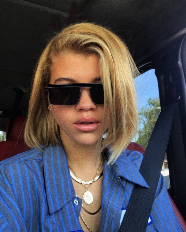 Sofia Richie driving car