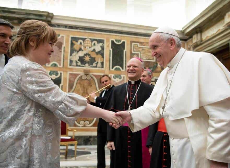 Susan Boyle meeting Pope Francis