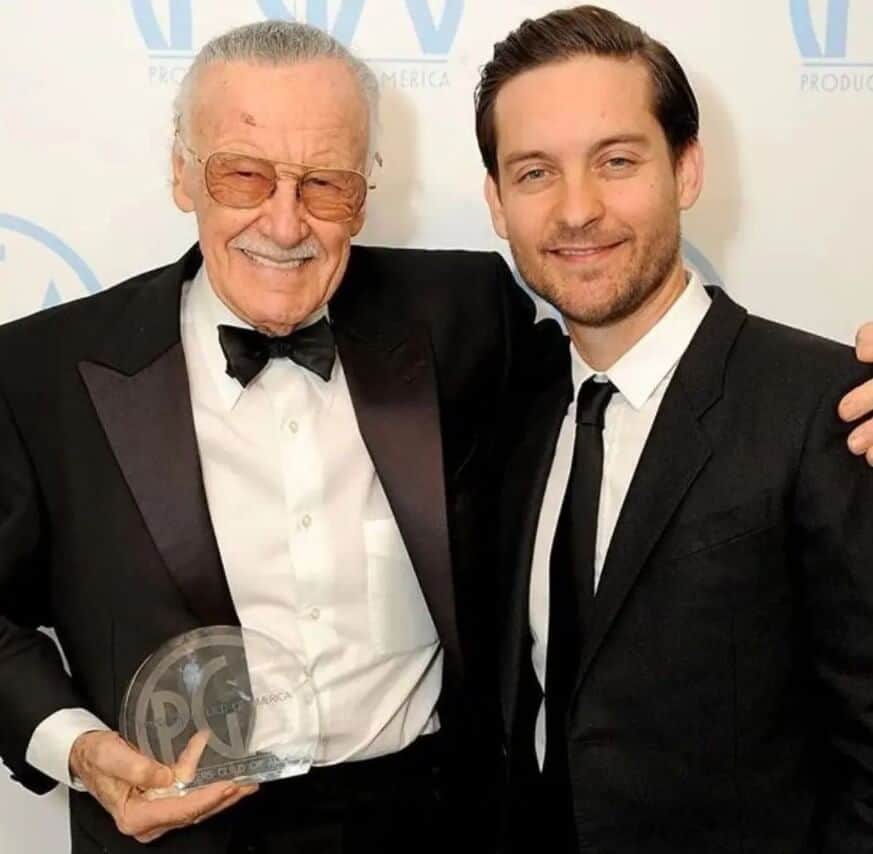 Tobey Maguire with Stan Lee