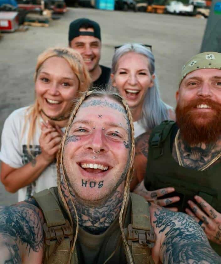 Tom MacDonald taking selfie with friends