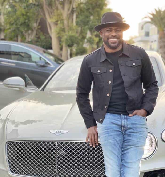 Wayne Brady with his Bentley