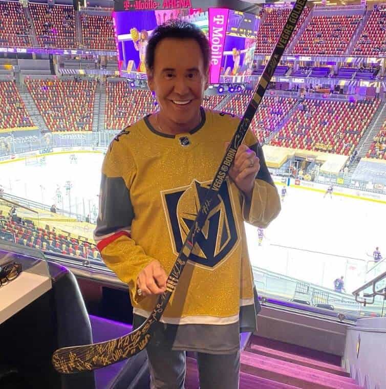 Wayne Newton supporting Vegas Golden Knights Hockey Team